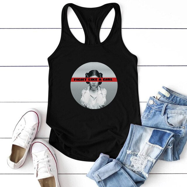 Fight Like A Girl Print Feminist T-shirt