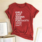 Load image into Gallery viewer, Girls Just Wanna Have Fundamental Human Rights T-shirt
