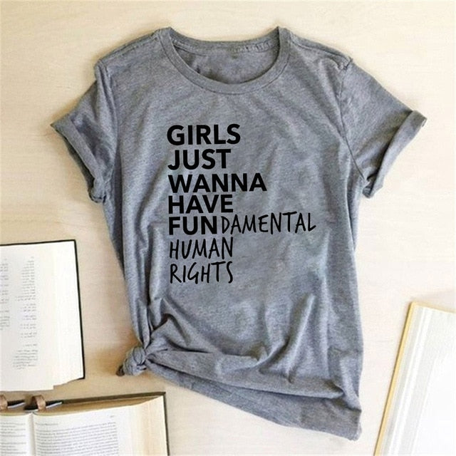 Girls Just Wanna Have Fundamental Human Rights T-shirt