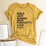 Load image into Gallery viewer, Girls Just Wanna Have Fundamental Human Rights T-shirt
